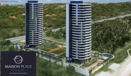 Apartamentos com 4 suítes de alto padrão, pé na areia de Guaxuma