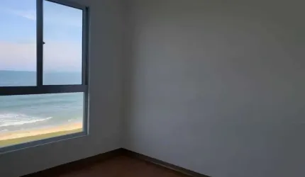 Apartamento pé na areia, vista para o Mar, com 02 quartos e área de lazer completa em Barra Velha/SC