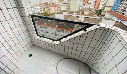 Apartamento 01 dormitório vista mar no Boqueirão em Praia Grande