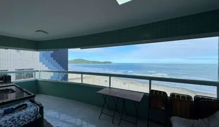 Aparatamento de 3 dormitórios com vista total para o mar com 3 vagas demarcadas