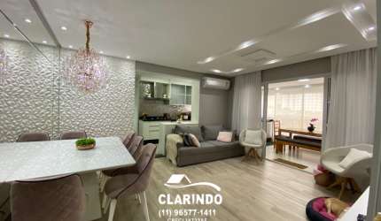 Belíssimo apartamento - semi mobiliado - 103m2 privativos - Próximo Shopping ABC, Hospital Brasil e Av. Portugal em Santo André.