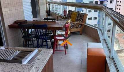 Apartamento com 3 dormitórios à venda, 127 m² por R$ 990.000 - Aviação - Praia Grande/SP