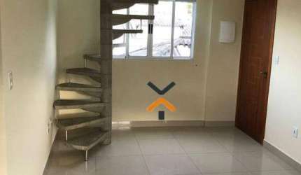 Cobertura com 2 dormitórios para alugar, 100 m² por R$ 3.980,83/mês - Parque Erasmo Assunção - Santo André/SP