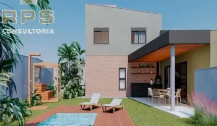 Casa em Condomínio à venda Itapetinga Atibaia - SP, comprar casa nova 03 suítes com closet,  02 home offices , cozinha integrada com a Ilha , Varanda