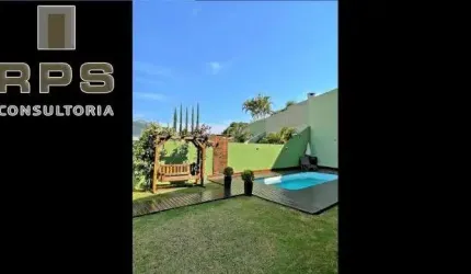 Casa à venda no Jardim Paulista em Atibaia, com 03 suítes, escritório, piscina e área gourmet com churrasqueira
