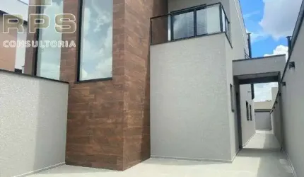 Sobrado novo à venda com 03  quartos sendo 3 suítes, 01 com varanda e vista para a Pedra Grande, ampla sala, área gourmet com churrasqueira e piscina!