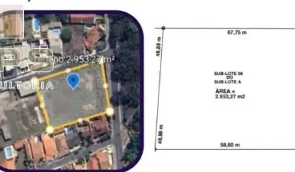 Terreno com 2.953,27 m2 em Atibaia, no bairro Vila Giglio!