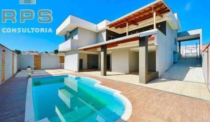 Casa à venda no Condominio Residenzialle Toscana em Bom Jesus dos Perdões, 3 quartos todos suítes, vaga para 6 carros, piscina, churrasqueira!