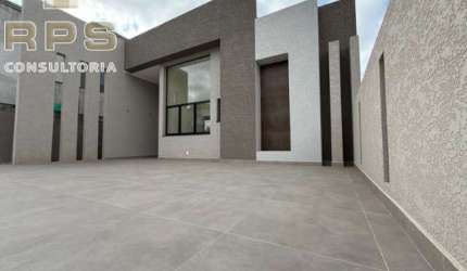 Casa nova à venda no Condomínio Buona Vita em Atibaia, 3 suítes sendo uma com closet, Home office, Piscina, Salas integradas com área gourmet