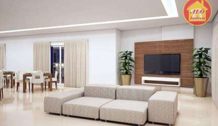 Apartamento com 3 dormitórios à venda, 98 m² por R$ 712.000,00 - Aviação - Praia Grande/SP