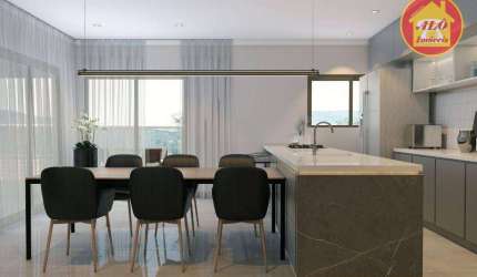 Apartamento com 3 dormitórios à venda, 127 m² por R$ 1.244.000,00 - Canto do Forte - Praia Grande/SP