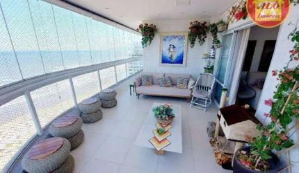 Apartamento frente mar com 4 quartos à venda, 212 m² por R$ 3.300.000 - Canto do Forte - Praia Grande/SP