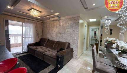Apartamento com 2 quartos à venda, 86 m² por R$ 635.000 - Aviação - Praia Grande/SP