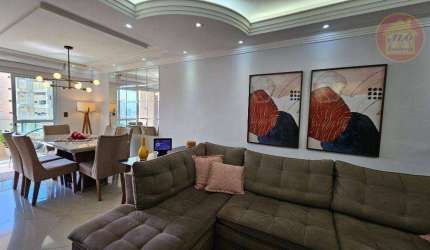 Apartamento com 3 quartos à venda, 134 m² por R$ 870.000 - Vila Guilhermina - Praia Grande/SP