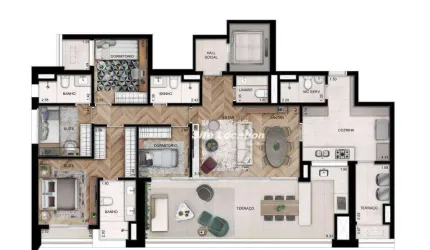 114067 Apartamento com 4 dormitórios à venda, 157 m² por R$ 2.869.000 - Perdizes - São Paulo/SP