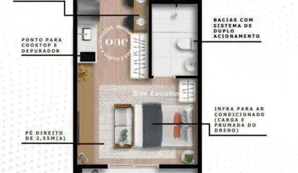 116892 Apartamento com 1 dormitório à venda, 26 m² por R$ 244.385 - Chácara Santo Antônio - São Paulo/SP