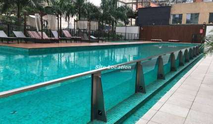 117463 Apartamento com 1 dormitório para alugar, 90 m² por R$ 9.352/mês - Brooklin - São Paulo/SP