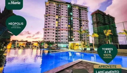 Apartamentos à venda com 90 m2 e 3 suítes a partir de R$ 580 mil - Neópolis, Natal/RN