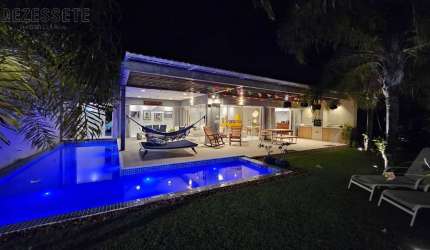 Casa em condomínio fechado com 3 quartos à venda na Praia de Busca Vida, Camaçari  por R$ 3.300.000