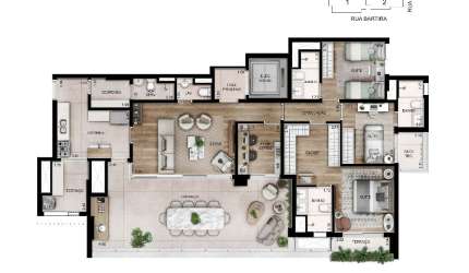 Luxuosa planta com 157m com 3 suítes e 2 vagas de garagem demarcadas em Perdizes