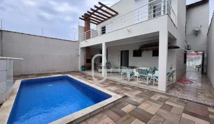 Casa sobrado a 150m da praia com 4 dormitórios à venda, 280 m² por R$ 670.000 - Estância São José - Peruíbe/SP