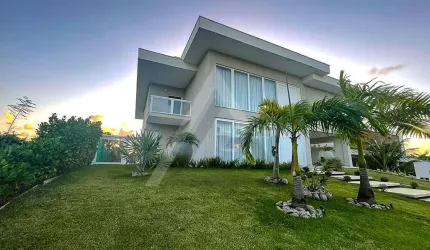Casa em Condomínio para Venda em Camaçari, Busca Vida, 4 dormitórios, 4 suítes, 7 banheiros, 8 vagas