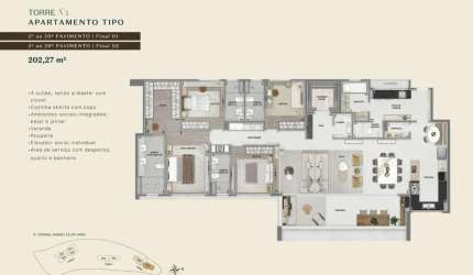 Apartamento com 4 quartos à venda na Rua Coronel Gabriel Felipe Faria, 1, Vila da Serra, Nova Lima por R$ 3.643.100