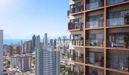 Flat com 1 dormitório à venda, 27 m² por R$ 252.749,92 - Miramar - João Pessoa/PB