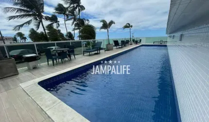 Apartamento pé na areia com porteira fechada no Jardim Oceania