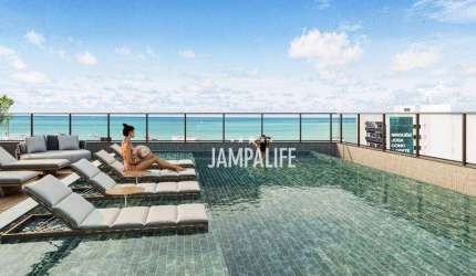 Flat com 1 dormitório à venda, 19 m² por R$ 366.000,00 - Tambaú - João Pessoa/PB