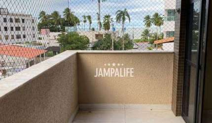 Apartamento com 4 dormitórios à venda, 162 m² por R$ 800.000,00 - Cabo Branco - João Pessoa/PB