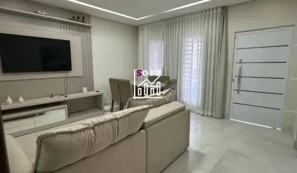 Casa 03 Quartos (01 Suíte) - Porcelanato - Cozinha com Ilha