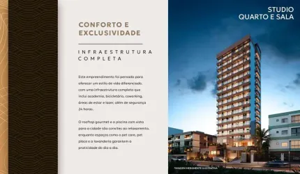 Apartamento para Venda em Salvador, Costa Azul, 1 dormitório, 1 banheiro, 1 vaga