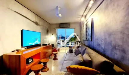 Apartamento com 2 dormitórios com vista livre e lazer, à venda, 73,21 m² por R$ 550.000 - Aparecida - Santos/SP