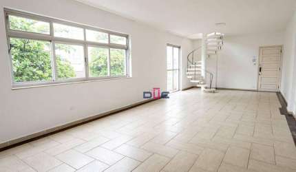 Apartamento duplex com 5 dormitórios, elevador, garagem box privativa,  predio de 4 andares, à venda - Embaré - Santos/SP