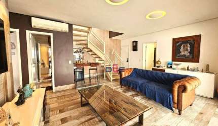 Cobertura com 3 dormitórios à venda, 169 m² por R$ 2.300.000 - Pompeia - Santos/SP