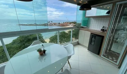 Apartamento 3 quartos, sendo 2 suítes à venda de frente para mar Praia das Castanheiras, Centro, Guarapari - ES.