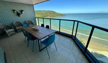 Cobertura 4 quartos à venda de frente para o mar da Praia do Morro, Guarapari ES. Lazer completo, 4 vagas de garagem.