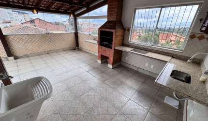 Cobertura de 4 quartos à venda no Bairro Dona Clara, Belo Horizonte - MG. Espaço gourmet privativo.
