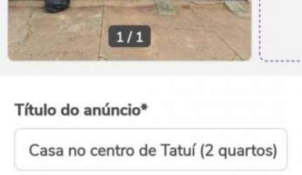 Casa centro de Tatuí (2 quartos)