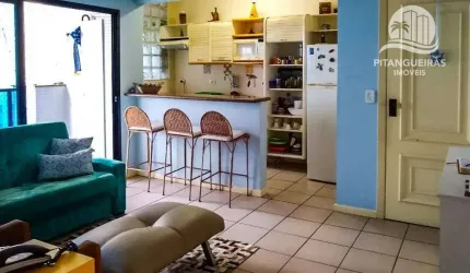 Pitangueiras - Flat com excelente localização - 02 vagas de garagem - Área de lazer.