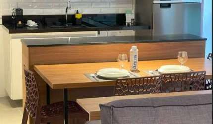Espetacular apartamento tipo para venda e locação com 1 quarto, sendo 1 suíte, 48m²