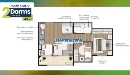 Apartamento com 2 dormitórios à venda, 43 m² por R$ 392.300,00 - Campestre - Santo André/SP