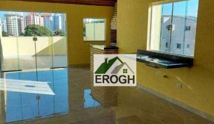 Cobertura com elevador 3 dormitórios à venda, 156 m² por R$ 770.000 - Campestre - Santo André/SP