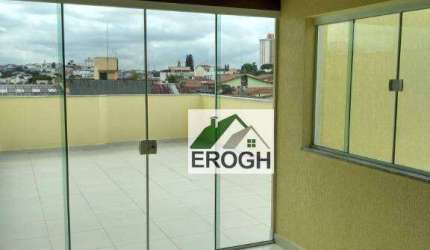 Cobertura com elevador, 2 dormitórios à venda, 82 m² por R$ 470.000 - Vila Curuçá - Santo André/SP