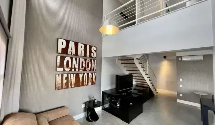 Apartamento mobiliado para aluguel no Condomínio The One Loft no Cambuí em Campinas - SP.