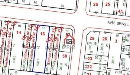 Terreno à venda, 400 m² por R$ 1.170.000,00 - Parque das Nações - Santo André/SP