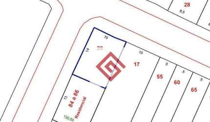 Terreno à venda, 140 m² por R$ 380.000,00 - Vila Francisco Matarazzo - Santo André/SP