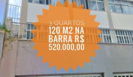 APARTAMENTO 3/4 À VENDA NA BARRA R$ 520.000,00 SALVADOR BA