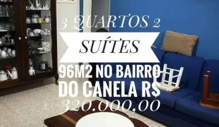 3 QUARTOS 2 SUÍTES 96 M2 TÉRREO À VENDA NO CANELA SALVADOR BA